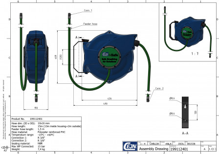 Enrouleurs de tuyaux SafetyReel bSafe