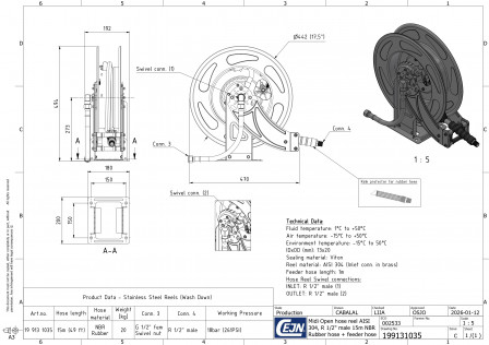 Enrouleurs de tuyaux OpenReel SS