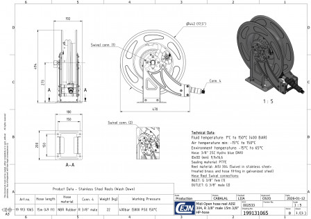 Enrouleurs de tuyaux OpenReel SS