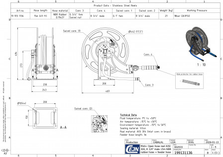 Enrouleurs de tuyaux OpenReel SS