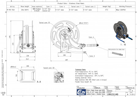 Enrouleurs de tuyaux OpenReel SS