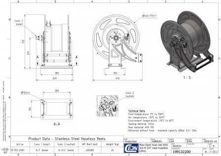 Enrouleurs de tuyaux OpenReel SS
