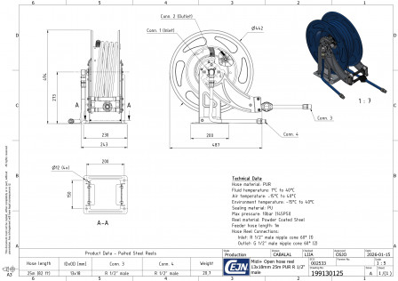 Enrouleurs de tuyaux OpenReel 913