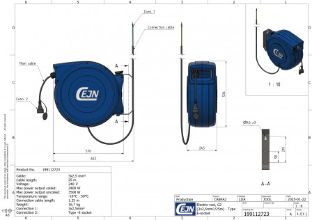 Enrouleurs électriques CEJN SafetyReel G2