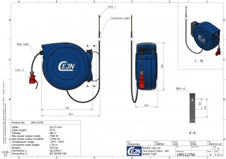 Enrouleurs électriques CEJN SafetyReel G2