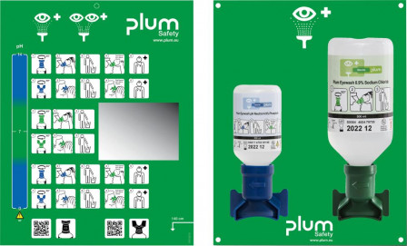 Trousse de secours oculaire avec 2 flacons de lavage (200 ml, 500 ml)