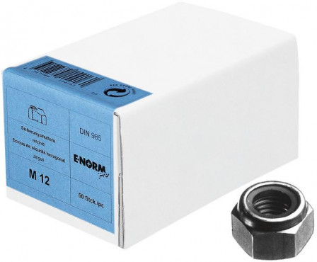 Écrou frein DIN 985 M10 zn KP E-