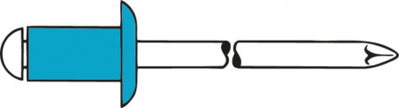 Rivet aveugle inox A2/inox tête goutte de suif 3x10mm 