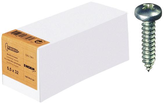 Vis à tôle DIN 7981-C2,2x 6,5 zn KP 