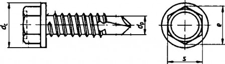Vis autoperc.DIN 7504-K 3,9x19 zn HP 