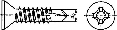 Vis autoperc. DIN 7504-O(anc.P) 4,8x 32 zn 