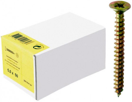 Vis pour panneau aggloméré tête fraisée zn jaune VG PZD 4,5x 35 HP 