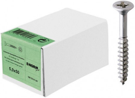 Vis pour panneau agglomere tete fraisee A2 VG PZD 3,5x 20 KP 