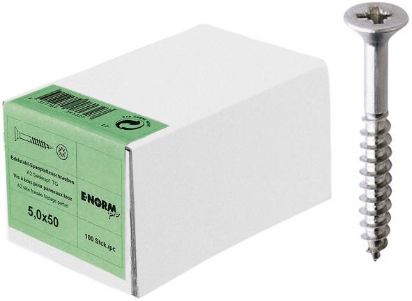 Vis pour panneau agglomere tete fraisee A2 VG PZD 3,5x 20 KP 