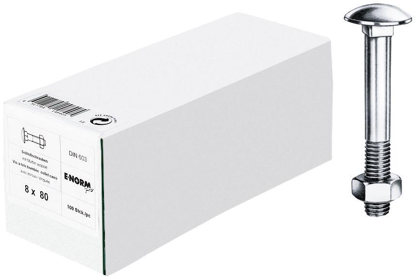 Boulon tête bomb.DIN 603M 6x 55 Éc zn HP 