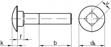 Boulon tête bomb.sans écrouDIN 603 M10x 70 A2 HP 