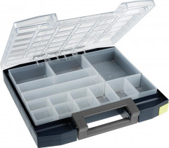 Mallette à compartiments polycarbonate boxxser 55 6x6-14 bleu 