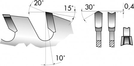 Lame de scie circulaire D H p. 303X3,2X30-60Z 