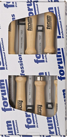 Jeu ciseaux manche bois 6 pieces 