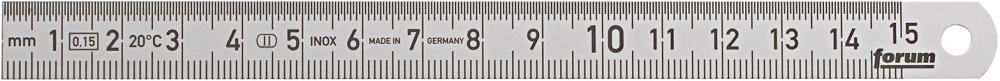 Règle graduée en acier so uple acier à ressort inox ydable écroui 150x13mm