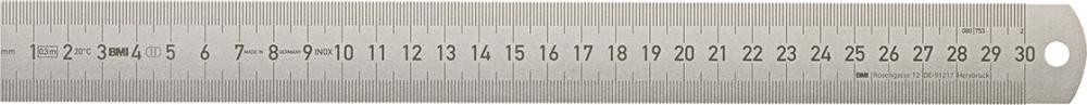 Règle graduée en acier 3 00x28mm inox 