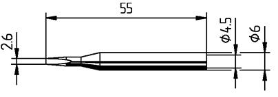 Panne forme de burin droite 0162KD 