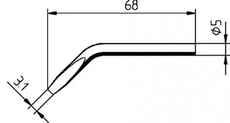 Panne forme de burin coudée 0032JD 