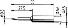 Panne crayon rallongée 0832BDLF 1mm 