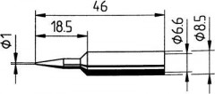 Panne forme de burin 0832CDLF 1,0mm SB 
