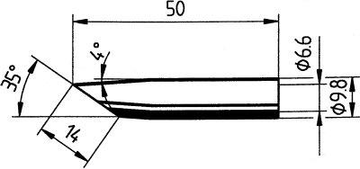 Panne biseautee 35 0832LDLF 14mm 