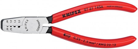 Pince à sertir pour cosses avec branches plastiques mm 0,25-2,5mm2 