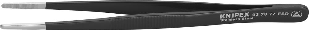 Brucelles ESD ronde 145mm 3,5mm noir