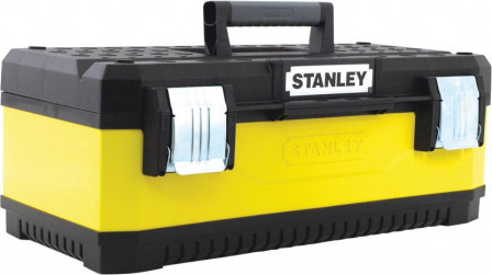 Boîte outils 23'' jaune M etal + plastique 