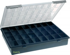 Mallette à compartiments plastique assortiment 4-32 bleu 