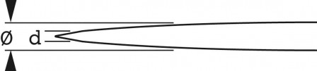POINTE A TRACER CARBURE DE 170 MM + CLIP