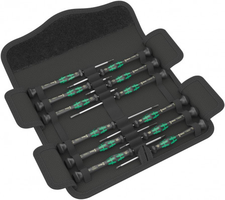 Jeu de tournevis électroniques 12 pièces dans une trousse 