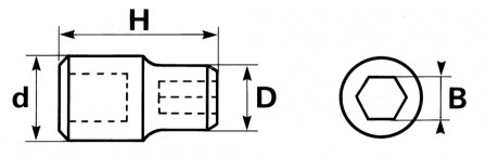 douille 1/4 porte-embout 1/4