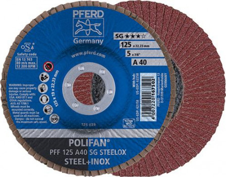 Disque à lamelles A 40SG droit 125mm G40 