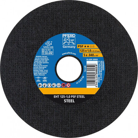 Meule à tronçonner droite A60PPS 125x1mm 