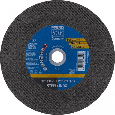 Meule à tronçonner droite A46PPSF-INOX 230x1,9mm 