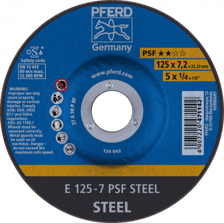 Meule d'ébarbage coudée A30PPS 230x8mm 