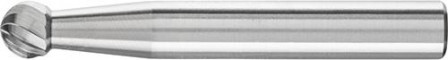 Fraise sur tige carbure forme sphérique 0605 3 6mm 6x5,4mm 