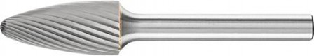 Fraise sur tige carbure forme ogive bout rond 1225 3 6mm 12x25mm 