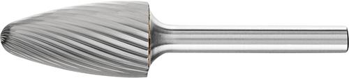 Fraise sur tige carbure forme ogive bout rond 1630 3 6mm 16x30mm 