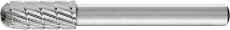 Fraise sur tige HSS forme cyl. bout arrondi C 0820 3 6mm 8x20mm 
