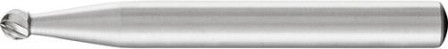 Fraise sur tige HSS forme sphérique F 0403 3 6mm 4x3,6mm 
