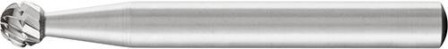 Fraise sur tige HSS forme sphérique F 0605 3 6mm 6x5,4mm 