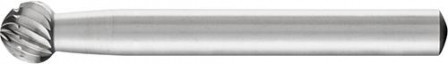 Fraise sur tige HSS forme sphérique F 0807 3 6mm 8x7mm 
