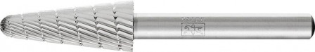Fraise sur tige HSS forme conique bout rond L 1230 3 6mm 12x30mm 
