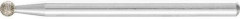 Meule sur tige diamant D126 forme sphérique 3x3mm 